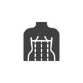 Orthopedic corset on the human body vector icon Royalty Free Stock Photo