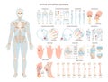 Orthopedic diseases set. Human skeleton, ligament and joints injuries