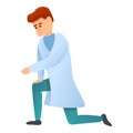 Orthopedic doctor icon, cartoon style Royalty Free Stock Photo