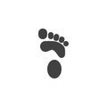 Orthopedic foot print vector icon