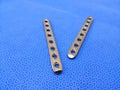 Orthopedic Implant Fragment Plate. Selective Focus Royalty Free Stock Photo