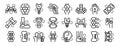 Orthopedic implants icons set outline vector. Surgery replacement