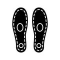 Orthopedic insoles glyph icon Royalty Free Stock Photo