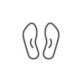 Orthopedic insoles line outline icon