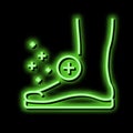 orthopedic insoles tool for flat feet therapy neon glow icon illustration Royalty Free Stock Photo