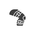 Orthopedic knee joint bandage vector icon