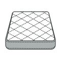 Mattress, orthopedic bedding, bedroom furniture isolated icon