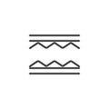 Orthopedic Mattress Layers line icon