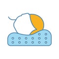 Orthopedic pillow color icon