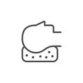 Orthopedic pillow line outline icon