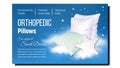 Orthopedic Pillows For Comfort Sleep Poster Vector