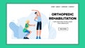 Orthopedic Rehabilitation And Exercising Vector Flat Illustration