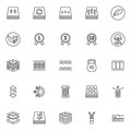 Orthopedic sleep line icons set
