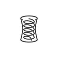 Orthopedic spring line icon