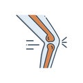 Color illustration icon for Orthopedic surgery, surgery and spine