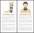 Orthopedic Tools Posters Set Vector Illustration