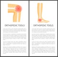Orthopedic Tools Posters Text Vector Illustration