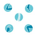 Orthopedics Bone Sports Injury Icons Set of orthopedics icons wi