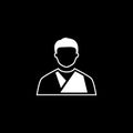 Orthopedics Icon. Silhouette of a man with a trauma