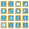 Orthopedics prosthetics icons azure