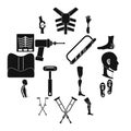 Orthopedics prosthetics icons set, simple style