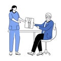 Orthopedics and traumatology flat vector illustration