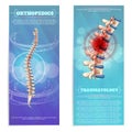 Orthopedics And Traumatology Set Flat Banner.
