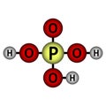 Orthophosphoric acid molecule icon
