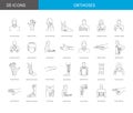 Orthoses linear icons in vector