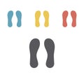 Orthotics icon. Flat sign for orthopedic equipment, foot protection. Vector Royalty Free Stock Photo