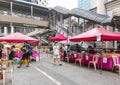 Ortigas Center, Metro Manila, Philippines - A small temporary weekend market at the city