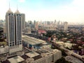 Ortigas, pasig, mandaluyong and makati skyline Royalty Free Stock Photo