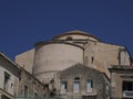 ortigia syracuse old buildings street view Sicily on sunny day