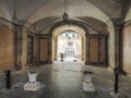 ortigia syracuse old buildings street view Sicily on sunny day