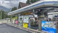 ORTISEI, ITALY. 18 SEPTEMBER 2023. Ortisei cable car station, gateway to Seceda\'s slopes Royalty Free Stock Photo