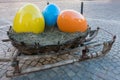 ORTISEI, TRENTINO/ITALY - MARCH 26 : Sleigh with Three Painted E