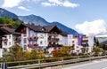 Typical alpine hotel `Cosmea`. Ortisei, Valgardena, Italy