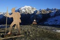 Ortler peak 3905m in the Ortler Alps near Sulden, on a sunny October day. Royalty Free Stock Photo