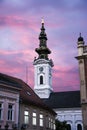 Ortodox church in Novi Sad Serbia at dawn Royalty Free Stock Photo