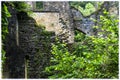 Orval abbey, Belgium. The ruins of an old construction and the park Royalty Free Stock Photo