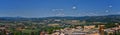 Orvieto ancient city and landscape rooftop views from the Tower, Torre del Moro, Umbria Italy