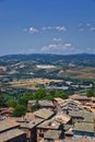 Orvieto ancient city and landscape rooftop views from the Tower, Torre del Moro, Umbria Italy