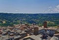 Orvieto ancient city and landscape rooftop views from the Tower, Torre del Moro, Umbria Italy