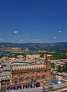 Orvieto ancient city and landscape rooftop views from the Tower, Torre del Moro, Umbria Italy