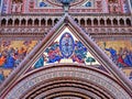 Orvieto Cathedral Facade Front Exterior view closeup Royalty Free Stock Photo