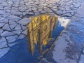 Orvieto cathedral reflection Royalty Free Stock Photo