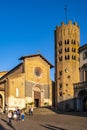 Orvieto, Italy - Chiesa Sant Andrea church at Piazza Repubblica square in old time historic quarter