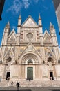 Facade of Cathedral of Orvieto in Umbria, Central Italy