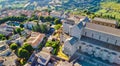 Orvieto, medieval town in central Italy. Amazing aerial view from drone Royalty Free Stock Photo