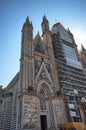 Orvieto, Umbria, August 30 2015. The cathedral of Orvieto